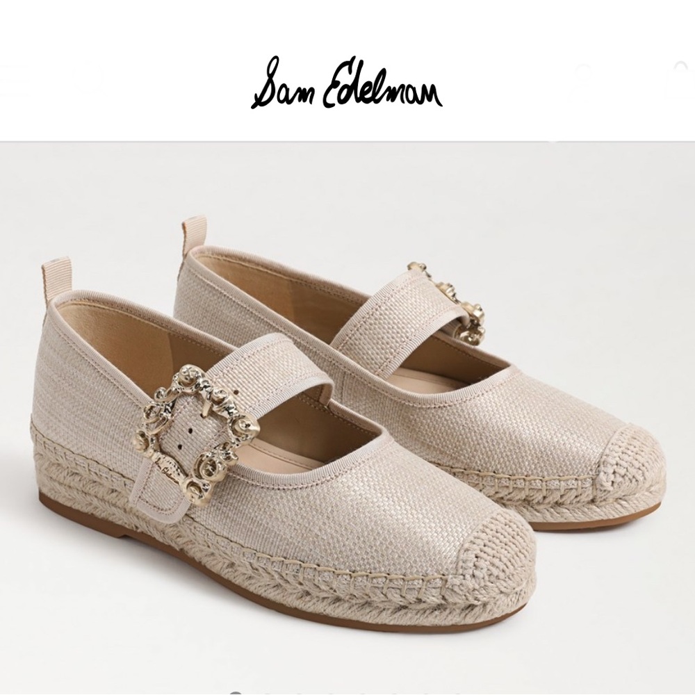 Sam Edelman Women's Maddy Mary Jane Espadrille Flats 8.5